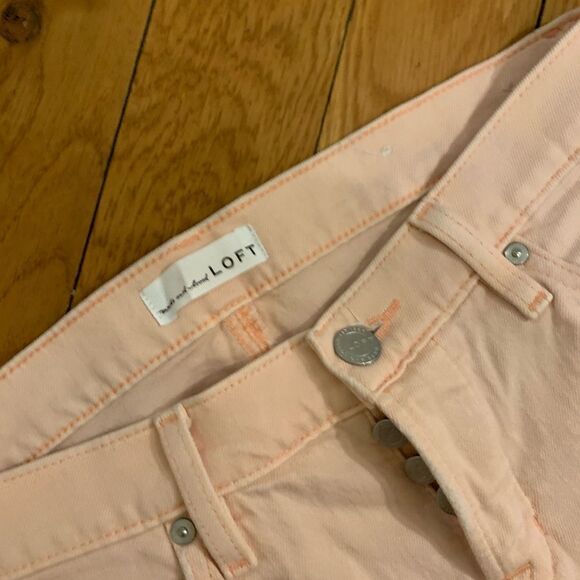 Loft Boyfriend Jeans in Icy Peach - Picture 6 of 11